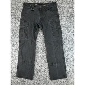 Noble Outfitters Cargo Pants Mens 34x30 Black Hammer Drill Canvas Workwear